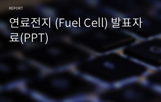 연료전지 (Fuel Cell) 발표자료(PPT)