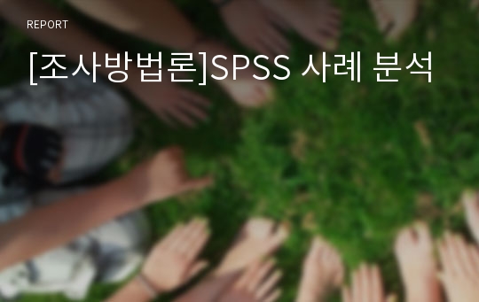 [조사방법론]SPSS 사례 분석
