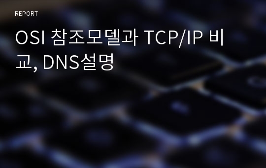 OSI 참조모델과 TCP/IP 비교, DNS설명
