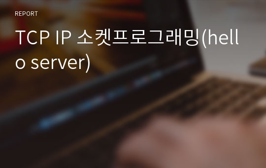 TCP IP 소켓프로그래밍(hello server)
