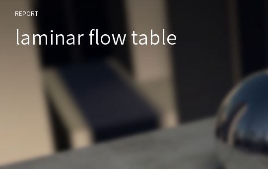 laminar flow table