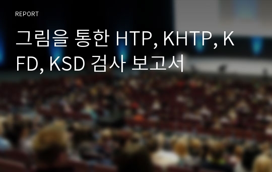 그림을 통한 HTP, KHTP, KFD, KSD 검사 보고서