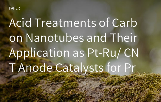 Acid Treatments of Carbon Nanotubes and Their Application as Pt-Ru/ CNT Anode Catalysts for Proton Exchange Membrane Fuel Cell