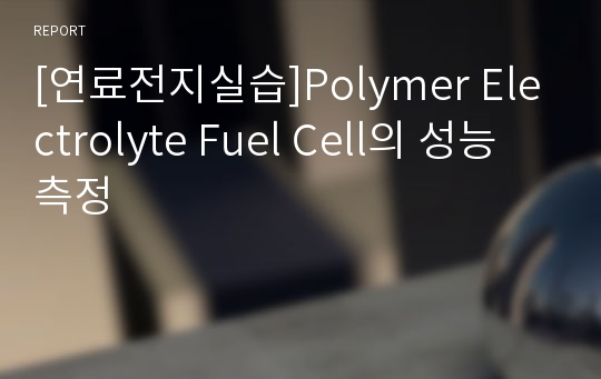 [연료전지실습]Polymer Electrolyte Fuel Cell의 성능 측정