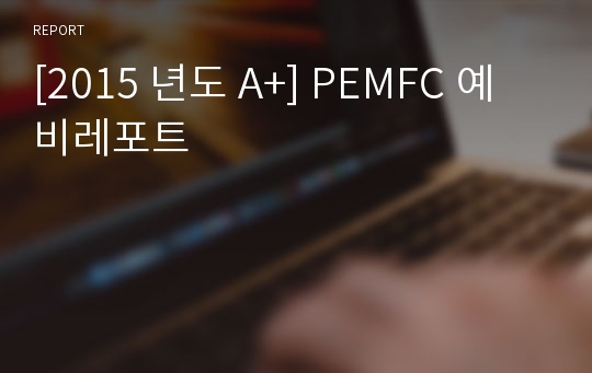 [2015 년도 A+] PEMFC 예비레포트
