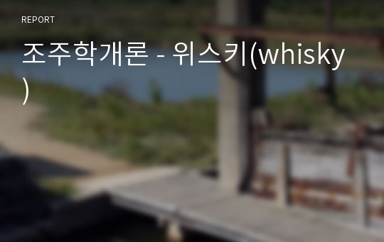 조주학개론 - 위스키(whisky)