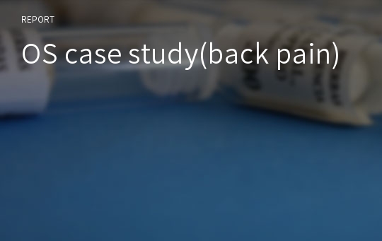 추간판탈출증 case study(back pain,요통 간호과정)