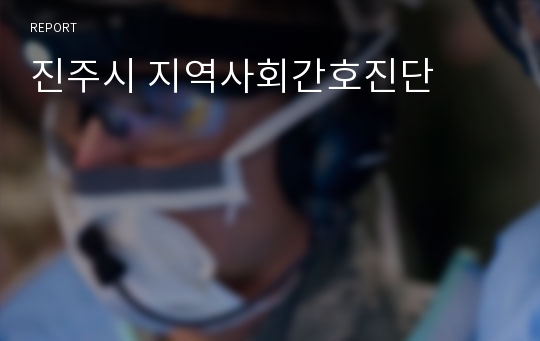 진주시 지역사회간호진단