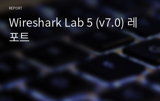 Wireshark Lab 5 (v7.0) 레포트