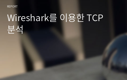 Wireshark를 이용한 TCP 분석