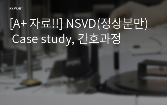 [A+ 자료!!] NSVD(정상분만) Case study, 간호과정