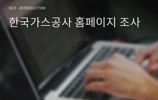 한국가스공사 홈페이지 조사