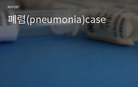 폐렴(pneumonia)case