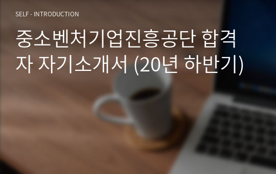 중소벤처기업진흥공단 합격자 자기소개서 (20년 하반기)