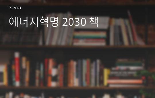 에너지혁명 2030 책