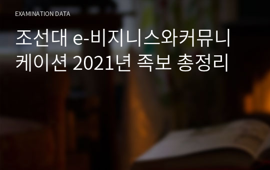 조선대 e-비지니스와커뮤니케이션 2021년 족보 총정리