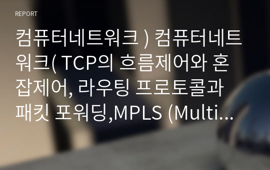 컴퓨터네트워크 ) 컴퓨터네트워크( TCP의 흐름제어와 혼잡제어, 라우팅 프로토콜과 패킷 포워딩,MPLS (Multi Protocol Label Switching)