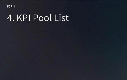 4. KPI Pool List