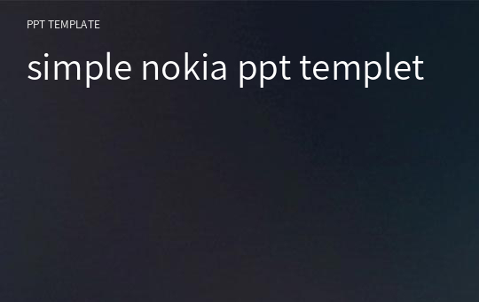 simple nokia ppt templet