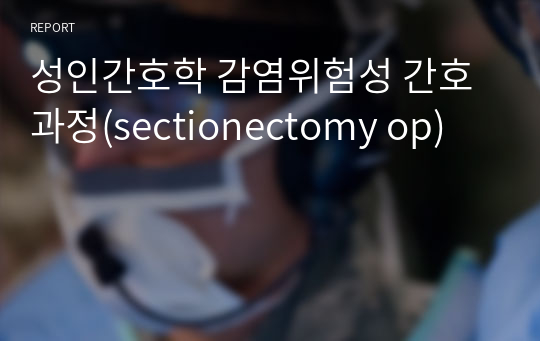 성인간호학 감염위험성 간호과정(sectionectomy op)