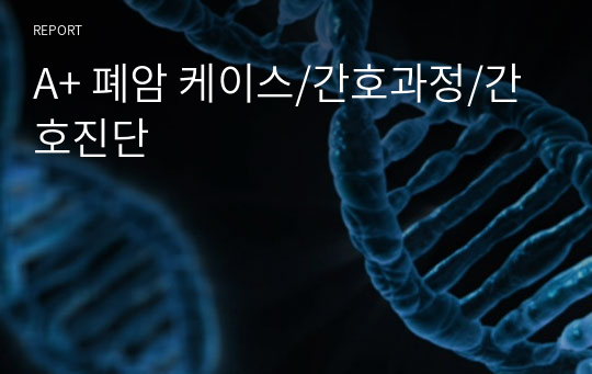 A+ 폐암 케이스/간호과정/간호진단