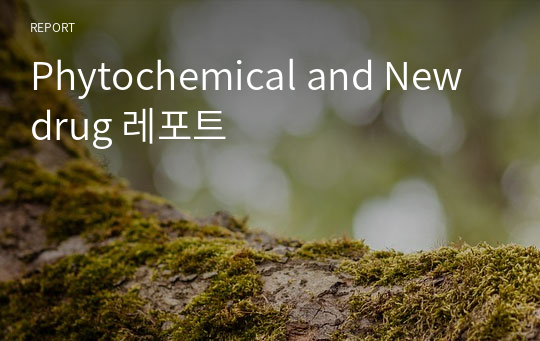 Phytochemical and New drug 레포트