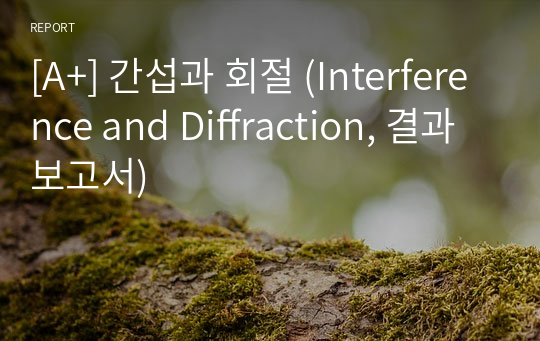 [A+] 간섭과 회절 (Interference and Diffraction, 결과보고서)
