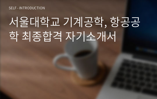 서울대학교 기계공학, 항공공학 최종합격 자기소개서