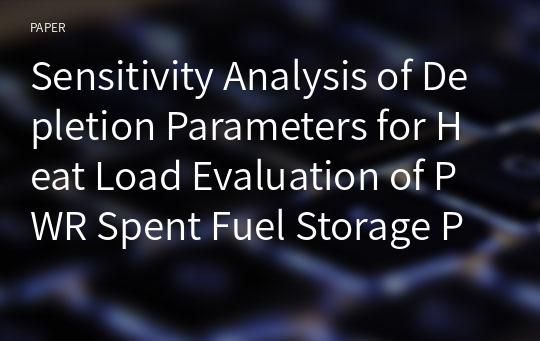 Sensitivity Analysis of Depletion Parameters for Heat Load Evaluation of PWR Spent Fuel Storage Pool
