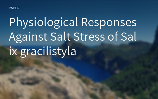 Physiological Responses Against Salt Stress of Salix gracilistyla