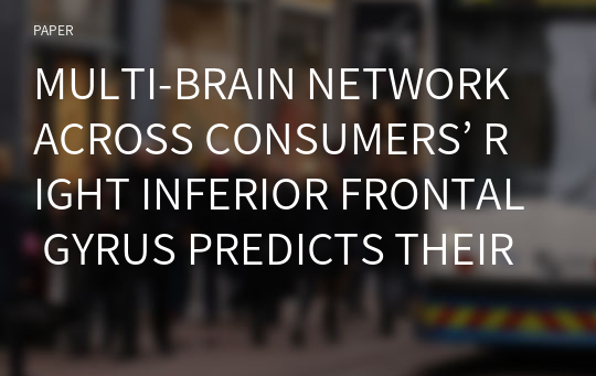 MULTI-BRAIN NETWORK ACROSS CONSUMERS’ RIGHT INFERIOR FRONTAL GYRUS PREDICTS THEIR ATTITUDES TOWARD ADVERTISING