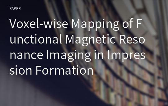 Voxel-wise Mapping of Functional Magnetic Resonance Imaging in Impression Formation