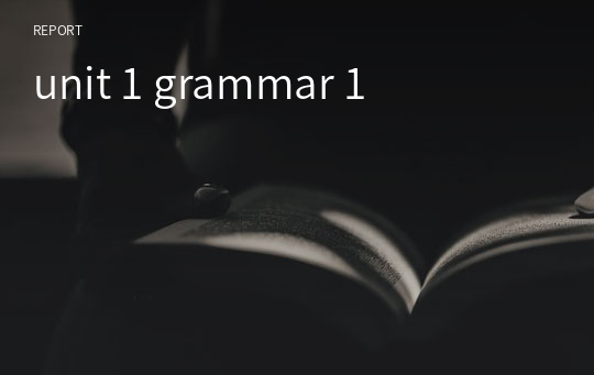 unit 1 grammar 1