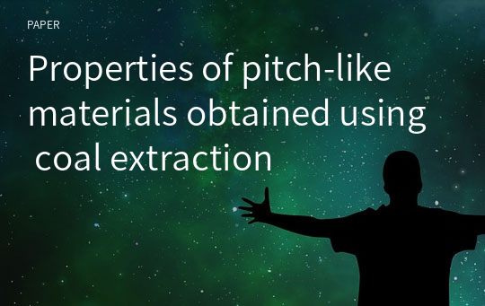 Properties of pitch‑like materials obtained using coal extraction