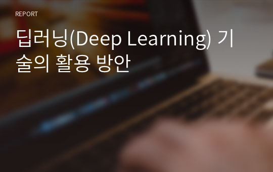 딥러닝(Deep Learning) 기술의 활용 방안
