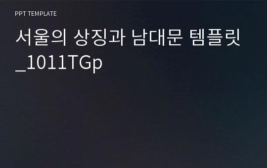 서울의 상징과 남대문 템플릿_1011TGp