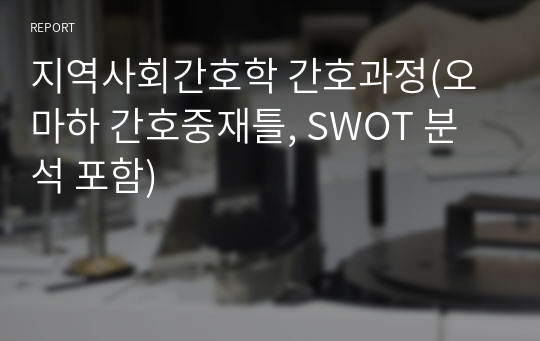 지역사회간호학 간호과정(오마하 간호중재틀, SWOT 분석 포함)
