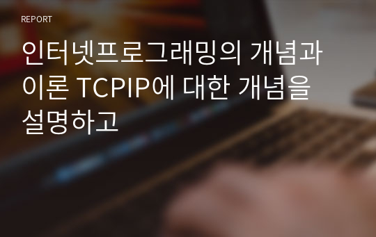 인터넷프로그래밍의 개념과 이론 TCPIP에 대한 개념을 설명하고