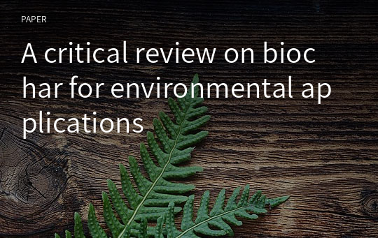 A critical review on biochar for environmental applications