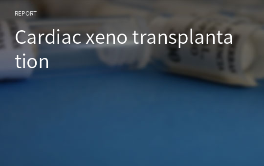 Cardiac xeno transplantation