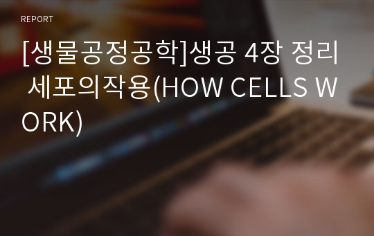 [생물공정공학]생공 4장 정리 세포의작용(HOW CELLS WORK)