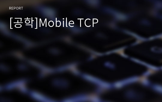 [공학]Mobile TCP