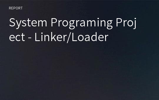 System Programing Project - Linker/Loader