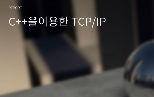 C++을이용한 TCP/IP