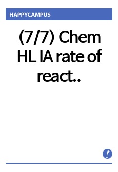 (7/7) Chem HL IA rate of reaction, Arrhenius equation 관련