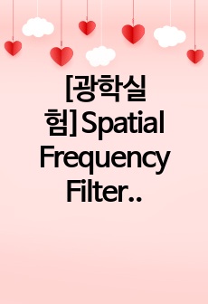 [광학실험]Spatial Frequency Filtering(공간주파수)
