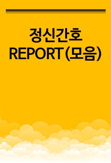 정신간호 REPORT(모음)